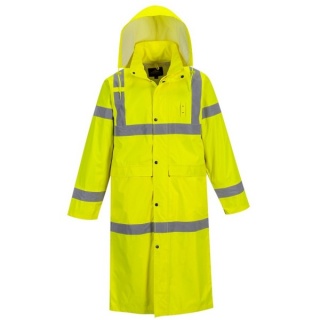 Portwest H445 Hi Vis Full Length  Rain Coat 122cm